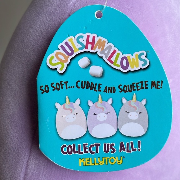 Squishmallow 8" Sylvia The Purple Unicorn Kellytoy Plush Toy  perfect condition! - Picture 2 of 5